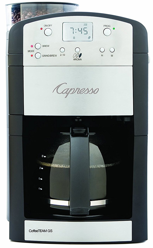 Capresso CoffeeTeam GS 464.05 10-Cup Digital Coffeemaker Grinder